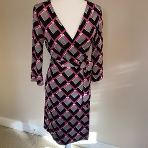 DVF silk jersey wrap dress